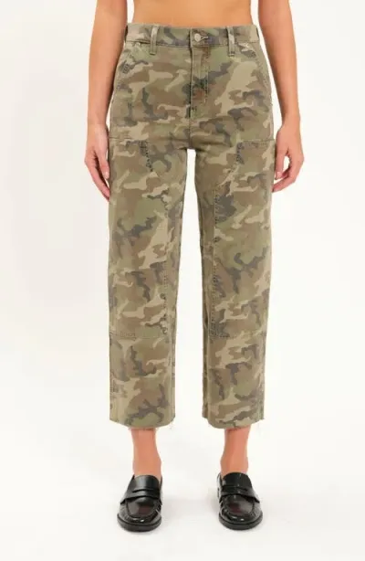 Daze Sun High Waist Crop Straight Utility Pants In Hideaway