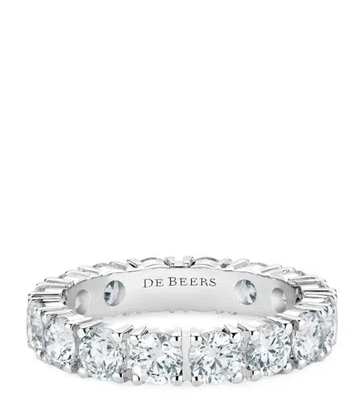 De Beers Platinum Classic Eternity Band In Silver