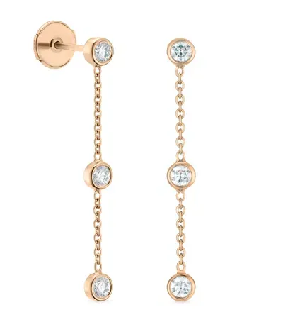 De Beers Rose Gold And Diamond My First  Clea Drop Earrings