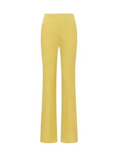 De La Vali Straight Trousers In Yellow