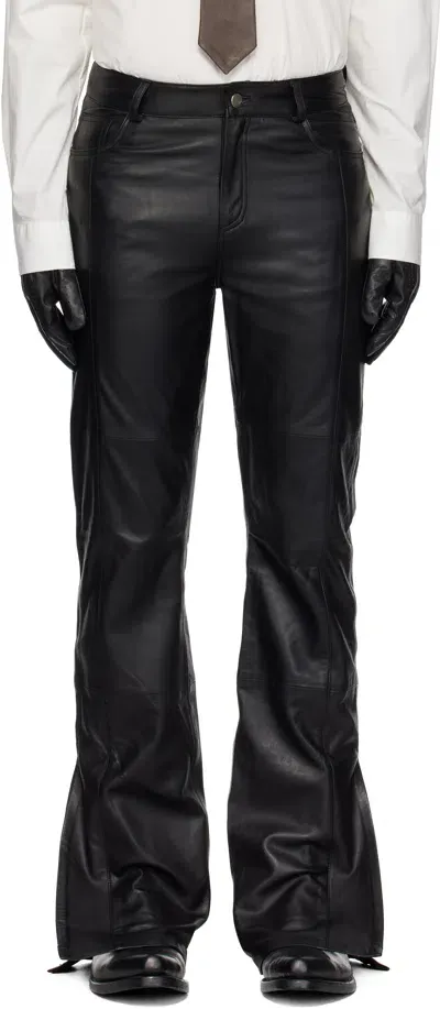 Deadwood Black Prance Leather Pants In Black/black