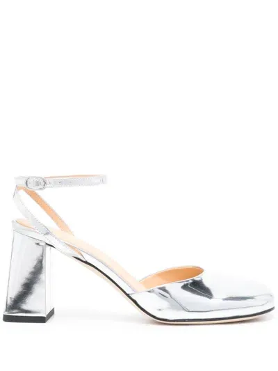 Dear Frances 75mm Harlow Pumps In Silver