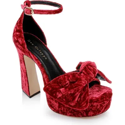 Dee Ocleppo Benton Ankle Strap Platform Sandal In Red