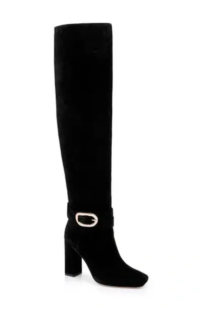 Dee Ocleppo Samantha 95mm Knee-high Suede Boots In Black