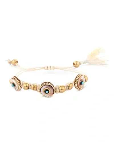 Deepa By Deepa Gurnani Coco Beaded Slider Bracelet In Blue/gold