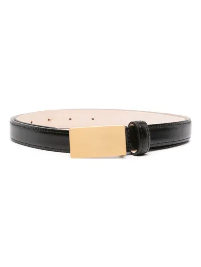 Dehanche Signet Leather Belt In Black