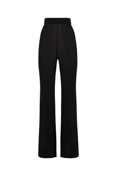 Del Core Black Viscose Blend Pants In X1000