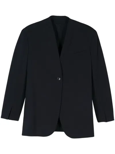 Del Core Boxy Blazer In B5005 Dark Blue