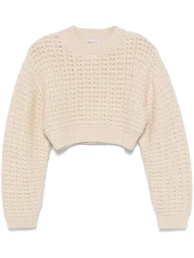 Del Core Cropped Sweater In Neutrals