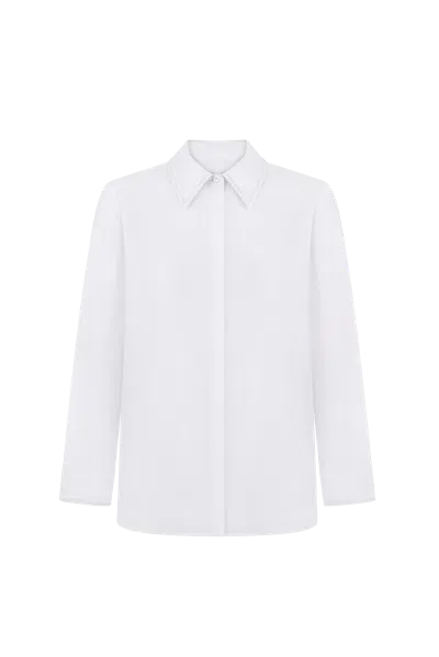 Delegan Clothes Embroidered Shirt In White