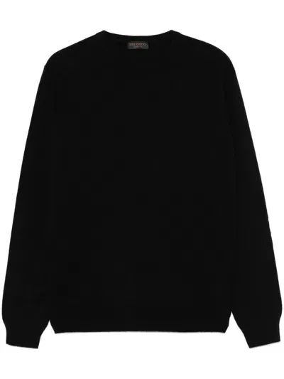 Dell'oglio Crew Neck Sweater In Black