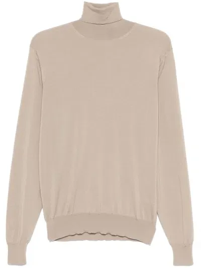 Dell'oglio Merino Wool Sweater In Neutrals