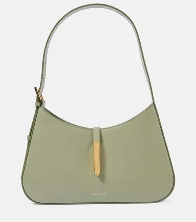 Demellier Tokyo Leather Shoulder Bag In Taupe