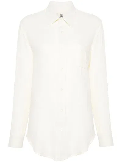 Denimist Boyfriend Cotton Shirt In Neutrals