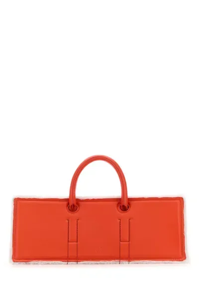 Dentro Otto Leather Tote Bag In Red