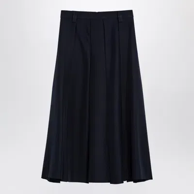 Department 5 Navy Cotton Flounced Henrique Skirt In Blue