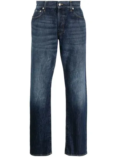 Department5 Straight Leg Denim Jeans In Dark Blue