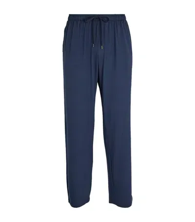 Derek Rose Micro Modal Lounge Trousers In Navy