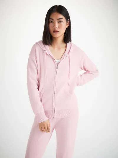 Derek Rose Women's Hoodie Daphne Cashmere Ice Pink