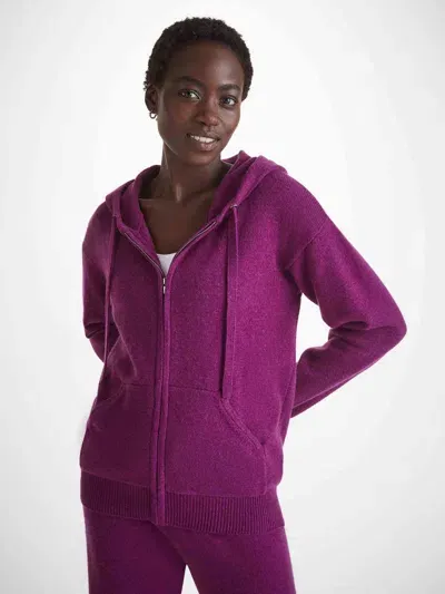 Derek Rose Women's Hoodie Daphne Cashmere Purple