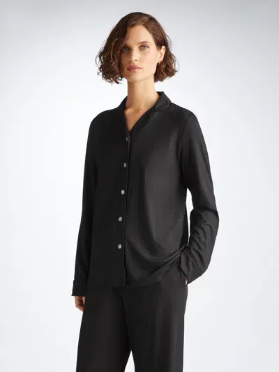 Derek Rose Women's Pyjamas Lara Micro Modal Stretch Black