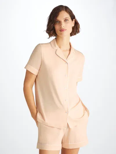 Derek Rose Women's Short Pyjamas Lara Micro Modal Stretch Cream