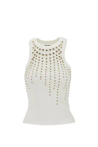 Des Phemmes Top In White