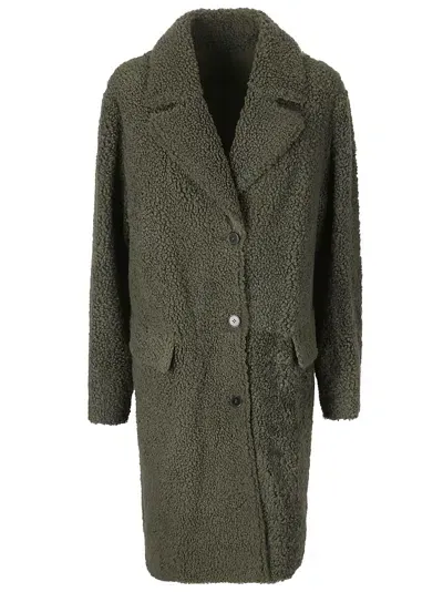 Desa 1972 Shearling Coat In Green