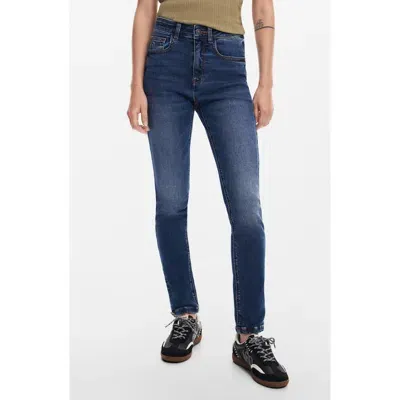 Desigual Amanda Skinny Jeans In Blue