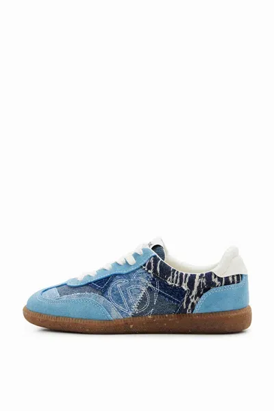 Desigual Denim Sneakers In Blue