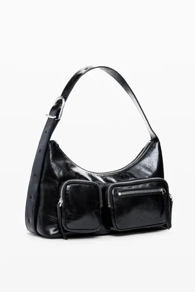 Desigual Leather Bag With Pockets In Black