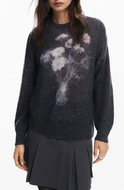 Desigual Mississauga Bouquet Sweater In Black