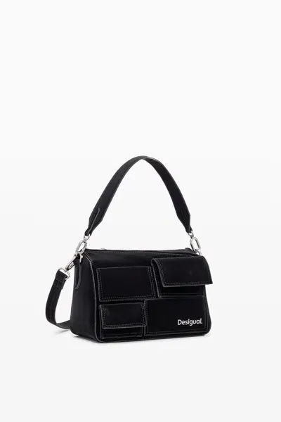 Desigual Multi-pocket Shoulder Bag In Black