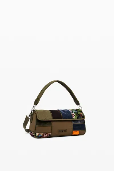 Desigual Patchwork Handbag In Green