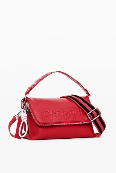 Desigual Half Logo Crossbody Bag In Red