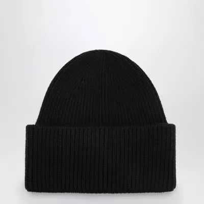 Destin Anthracite Wool And Cashmere Beanie In Gray