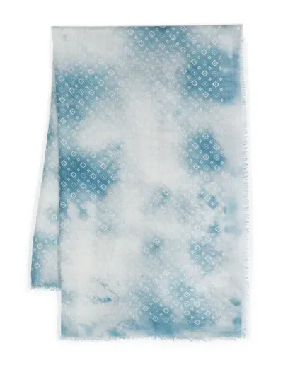 Destin Briana Frayed Scarf In Blue