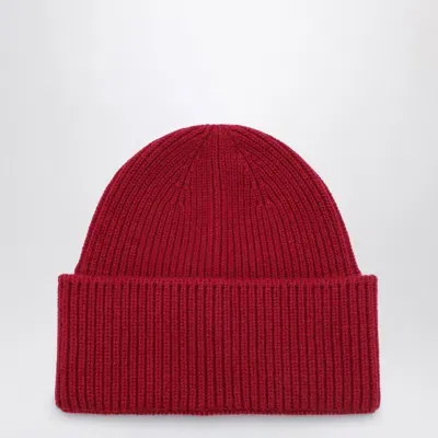 Destin Burgundy Wool And Cashmere Beanie