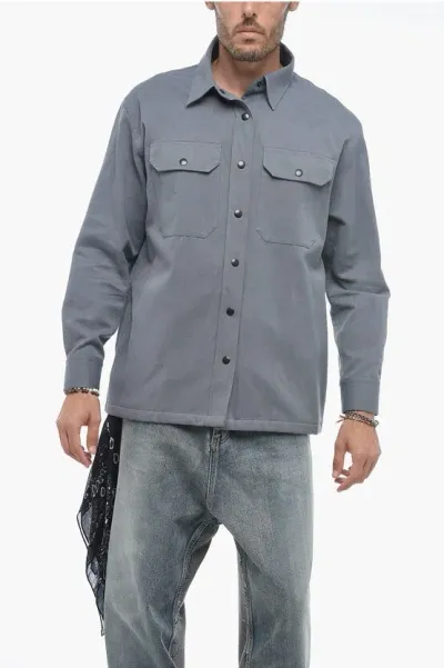 Destin Cotton Blend Penny Overshirt With Bandana Detail