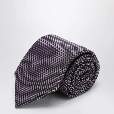 Destin Purple Polka Dot Silk Tie