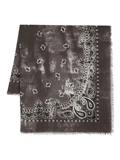 Destin Scarf Jil Quadra 140x140 Cm In Pewter