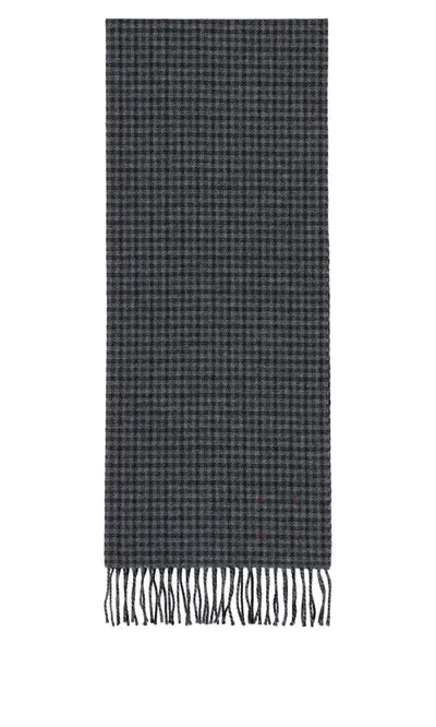 Destin Checked Scarf In Grey