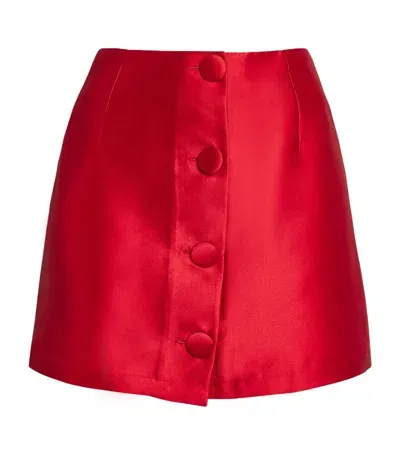 D'estree Buttoned Mini Skirt In Red