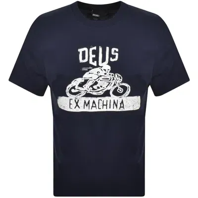 Deus Ex Machina Old Turps T Shirt Navy