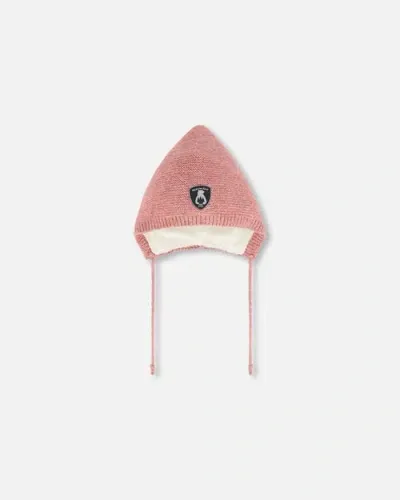 Deux Par Deux Baby Girl's Baby Pointed Knit Hat In Pink In Faded Rose