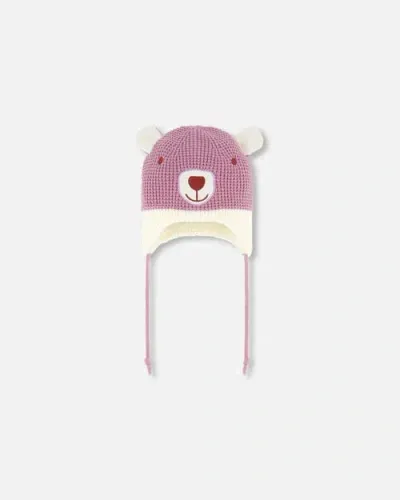 Deux Par Deux Baby Girl's Peruvian Knit Hat Dusty Purple In Orchid Haze