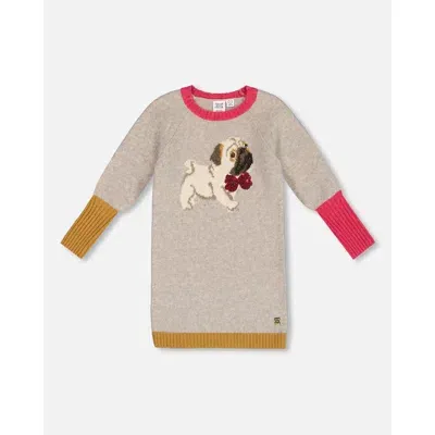 Deux Par Deux Kids'  In Beige & Grey Mix