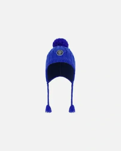 Deux Par Deux Kids'  Boy's Peruvian Knit Hat Royal Blue In Princess Blue