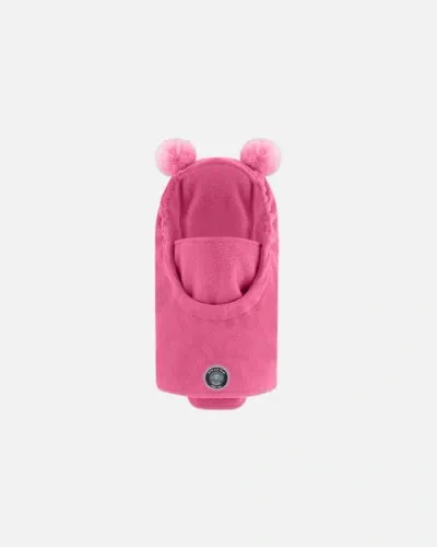 Deux Par Deux Babies'  Little Girl's Oversized Balaclava Candy Pink In Azalea Pink