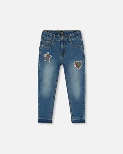 Deux Par Deux Kids'  In Navy Denim